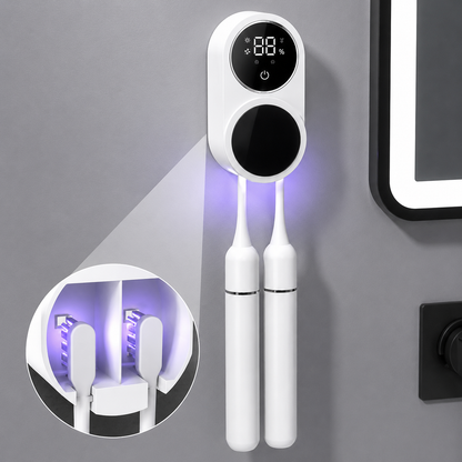 Sterilizing Digital Display Wall-Mounted Smart Induction Toothbrush Holder
